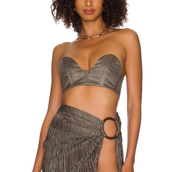 NWT Bronx and Banco x REVOLVE Luna Top in Khaki‎ Size Small